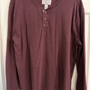 St. John's Bay Maroon Long Sleeve Henley